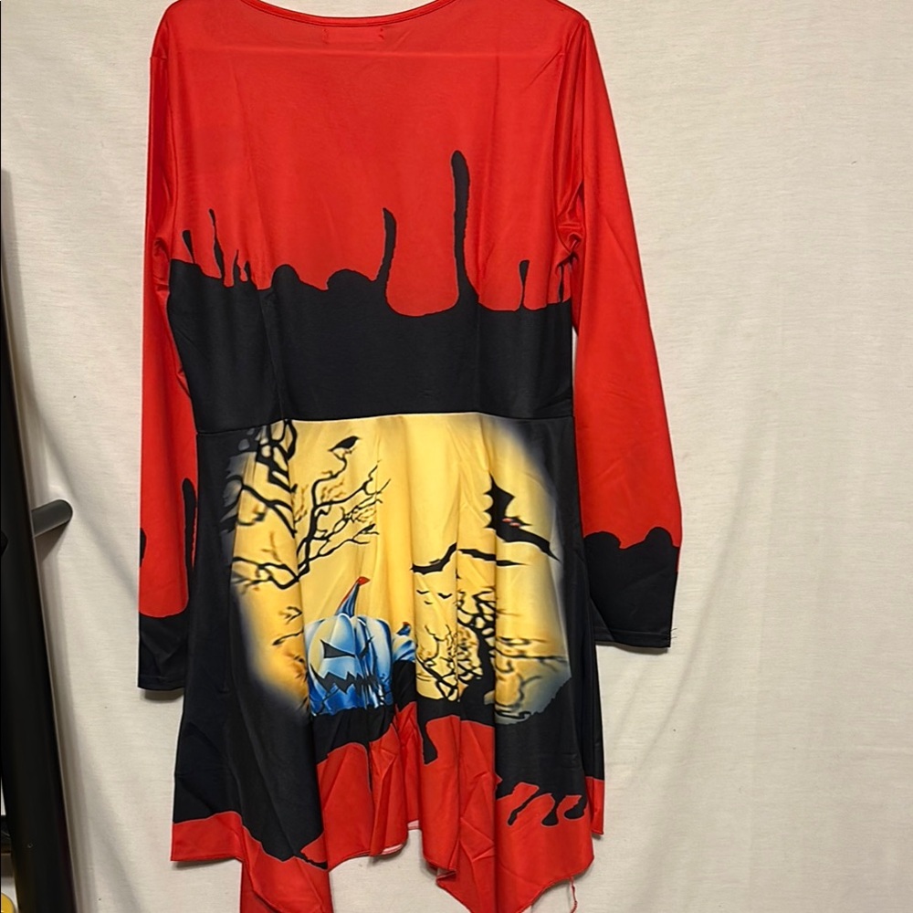 Red and Black Halloween Graphic Dress XL - Picture 4 of 5